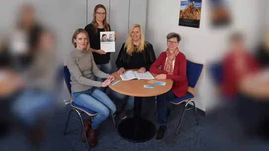 Die vier Fachkräfte des SkF-Betreuungsvereins (v.l.) Kathrin Schmidt, Jessica Schnaase, Claudia Stuhldreier-Müller und Gerburg Wiemers. (Foto: SkF)