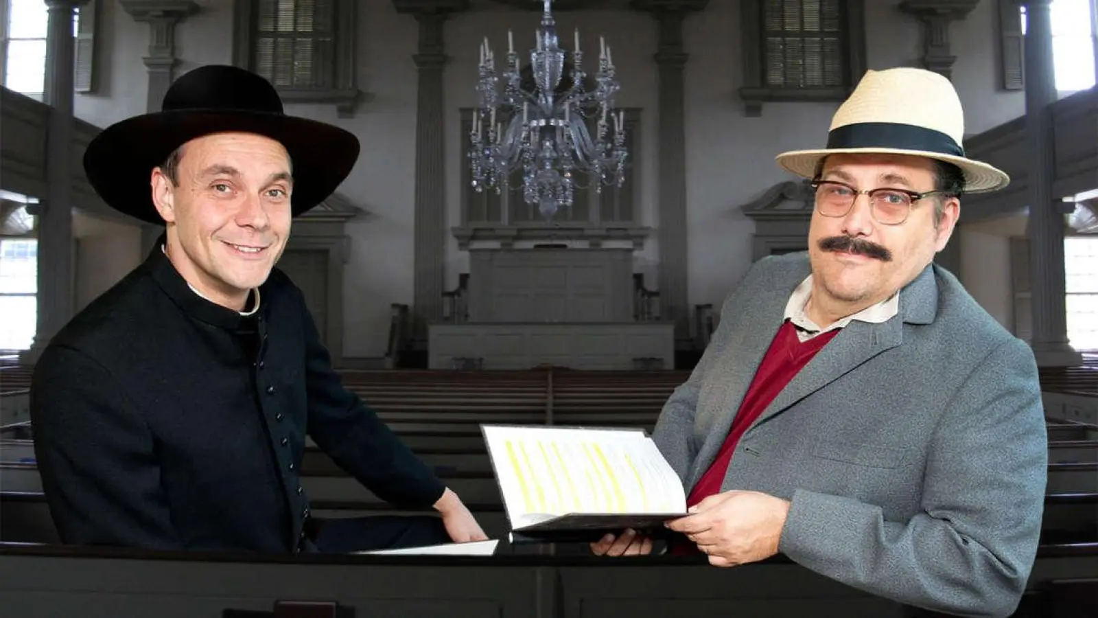 Roland Kalweit und Danny Richter vom Motown Theater Wolfsburg präsentieren „Don Camillo und Peppone”.<br> (Foto: Motown Theater)